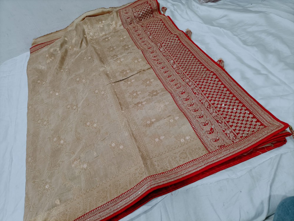 Moonga Silk Sari