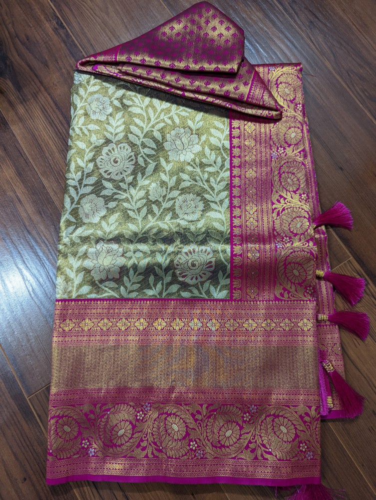 Silk tissue sari
