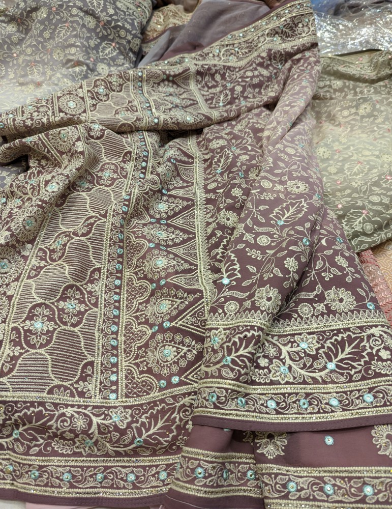 Embroidery sari
