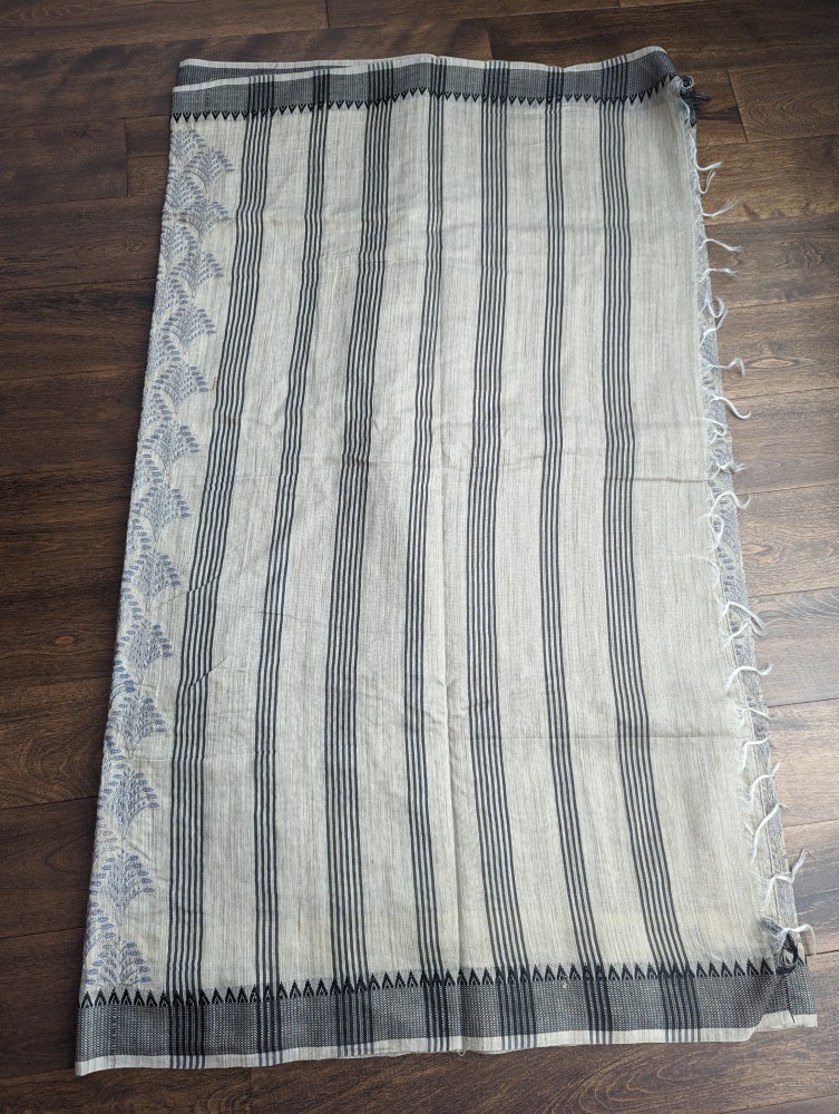 Linen silk saree 