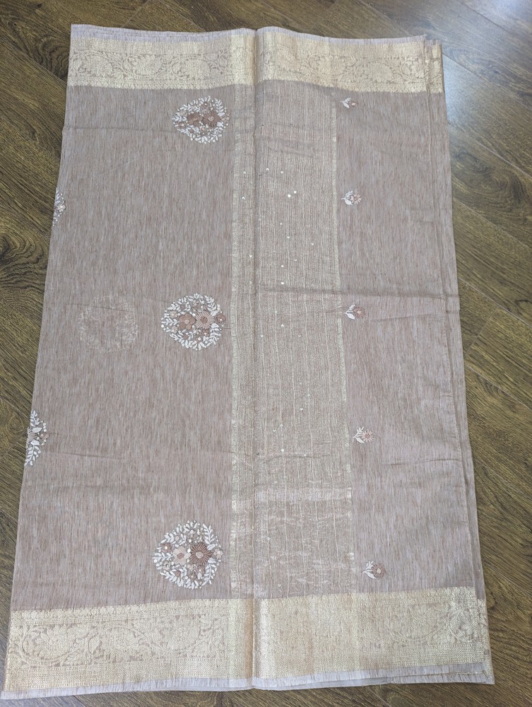 Linen cotton sari 