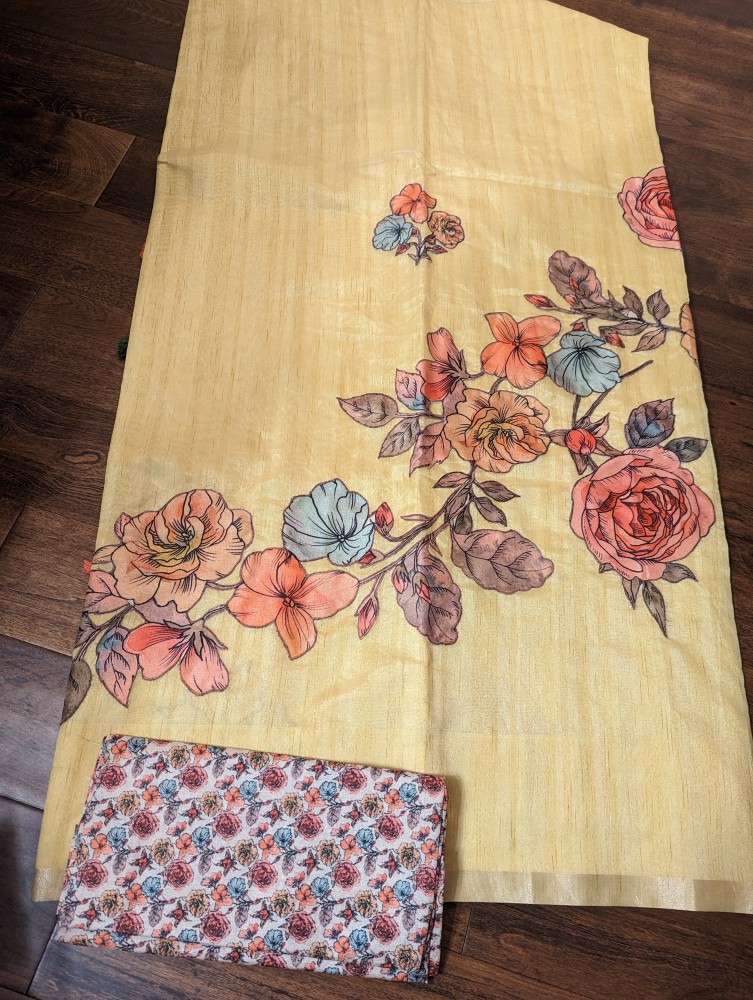 Floral print sari