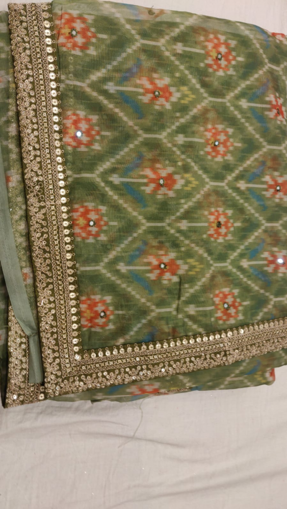 Organza patola print sari